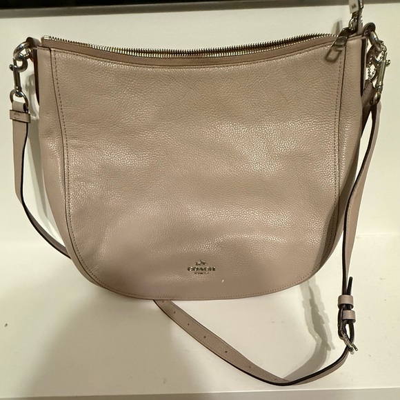 Coach Handbags - Coach Women's Beige Leather Shoulder Bag